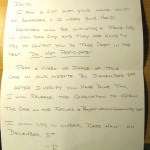 Mysterious Handwritten Letter