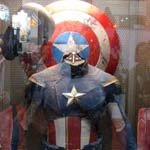 NYCC 2011: Preview Night: Marvel Avengers booth: Captain America display