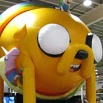 NYCC 2011: Preview Night: Adventure Time: Finn atop a huge Jake the Dog