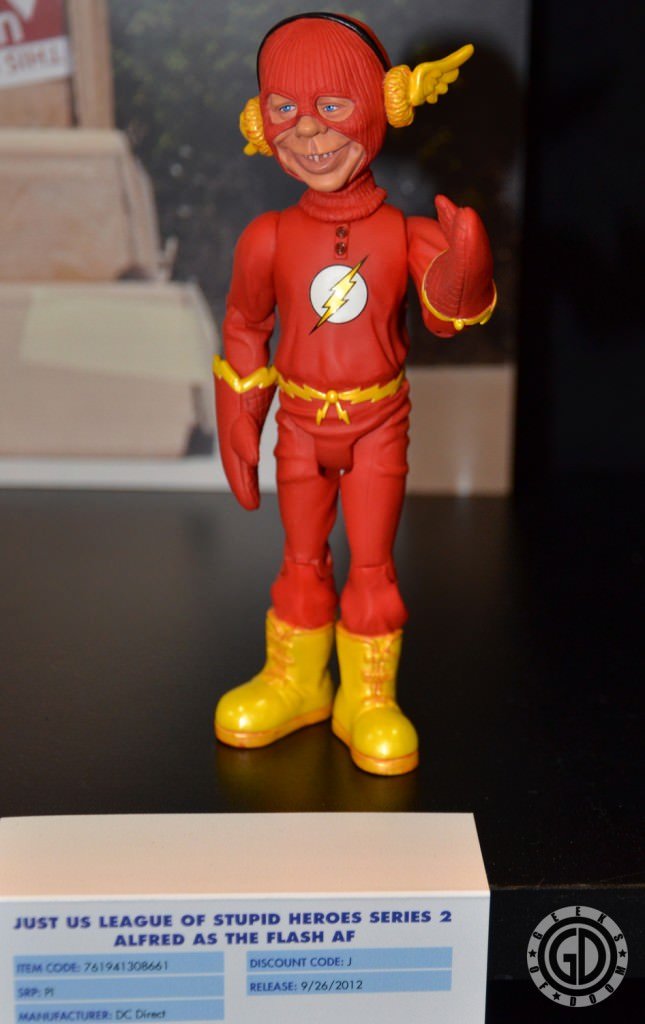 NYC 2012 Toy Fair: Just-Us League of Stupid Heroes, Series 2: Alfred as The Flash