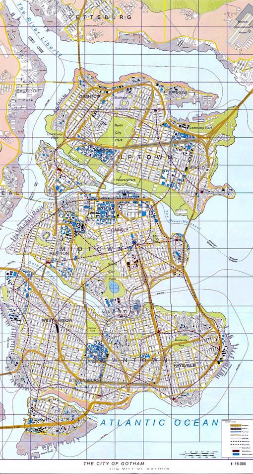 Detailed Map Of Gotham City Check Out This Detailed Gotham City Map From Christopher Nolan's Dark  Knight Trilogy