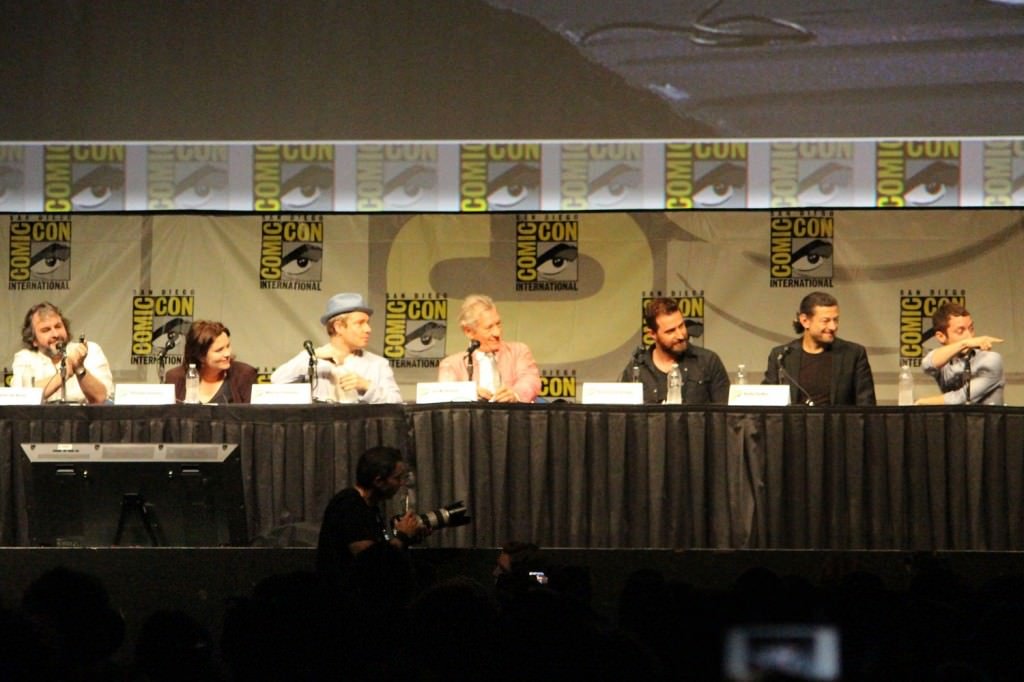 SDCC 2012: The Hobbit: An Unexpected Journey panel: director Peter Jackson, producer Philippa Boyens, Martin Freeman, Sir Ian McKellen, Richard Armitage, Andy Serkis, Elijah Wood