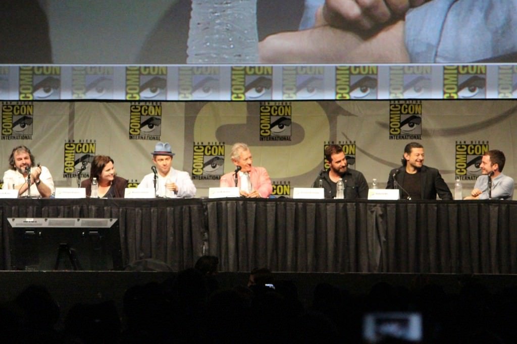SDCC 2012: The Hobbit: An Unexpected Journey panel: director Peter Jackson, producer Philippa Boyens, Martin Freeman, Sir Ian McKellen, Richard Armitage, Andy Serkis, Elijah Wood
