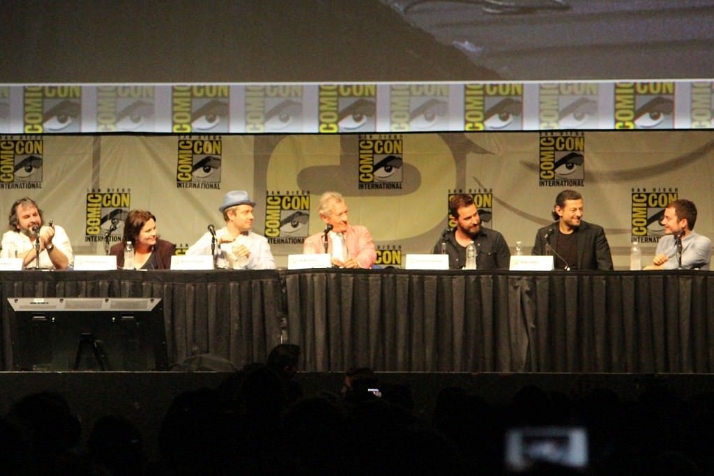 SDCC 2012: The Hobbit: An Unexpected Journey panel: director Peter Jackson, producer Philippa Boyens, Martin Freeman, Sir Ian McKellen, Richard Armitage, Andy Serkis, Elijah Wood
