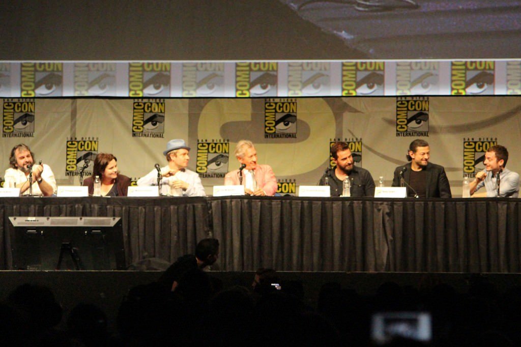 SDCC 2012: The Hobbit: An Unexpected Journey panel: director Peter Jackson, producer Philippa Boyens, Martin Freeman, Sir Ian McKellen, Richard Armitage, Andy Serkis, Elijah Wood