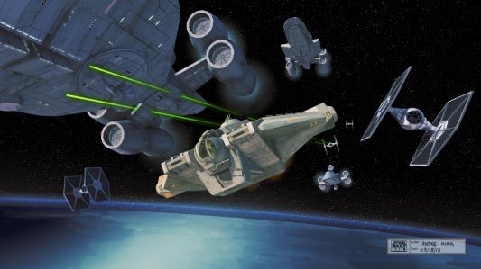 Star Wars Rebels concept art Ghost ship