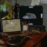 D23 Expo 2013: Office from Avatar Land with Concept Art and Briefcase containing Unobtainium