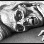 Tom Cruise as Lestat in Interview with the Vampire concept art by Miles Teves (up close dying phase)