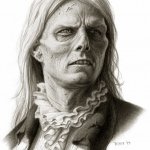 Tom Cruise as Lestat in Interview with the Vampire concept art by Miles Teves (swamped phase)