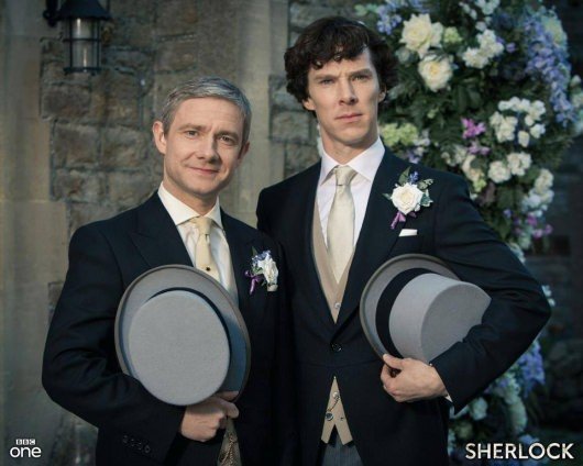 Sherlock wedding John Watson (Martin Freeman) Sherlock Holmes (Benedict Cumberbatch) Season 3 Episode 2