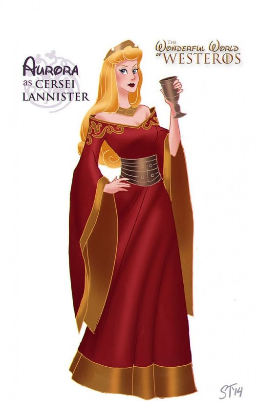 Aurora Sleeping Beauty as Cersei Lannister