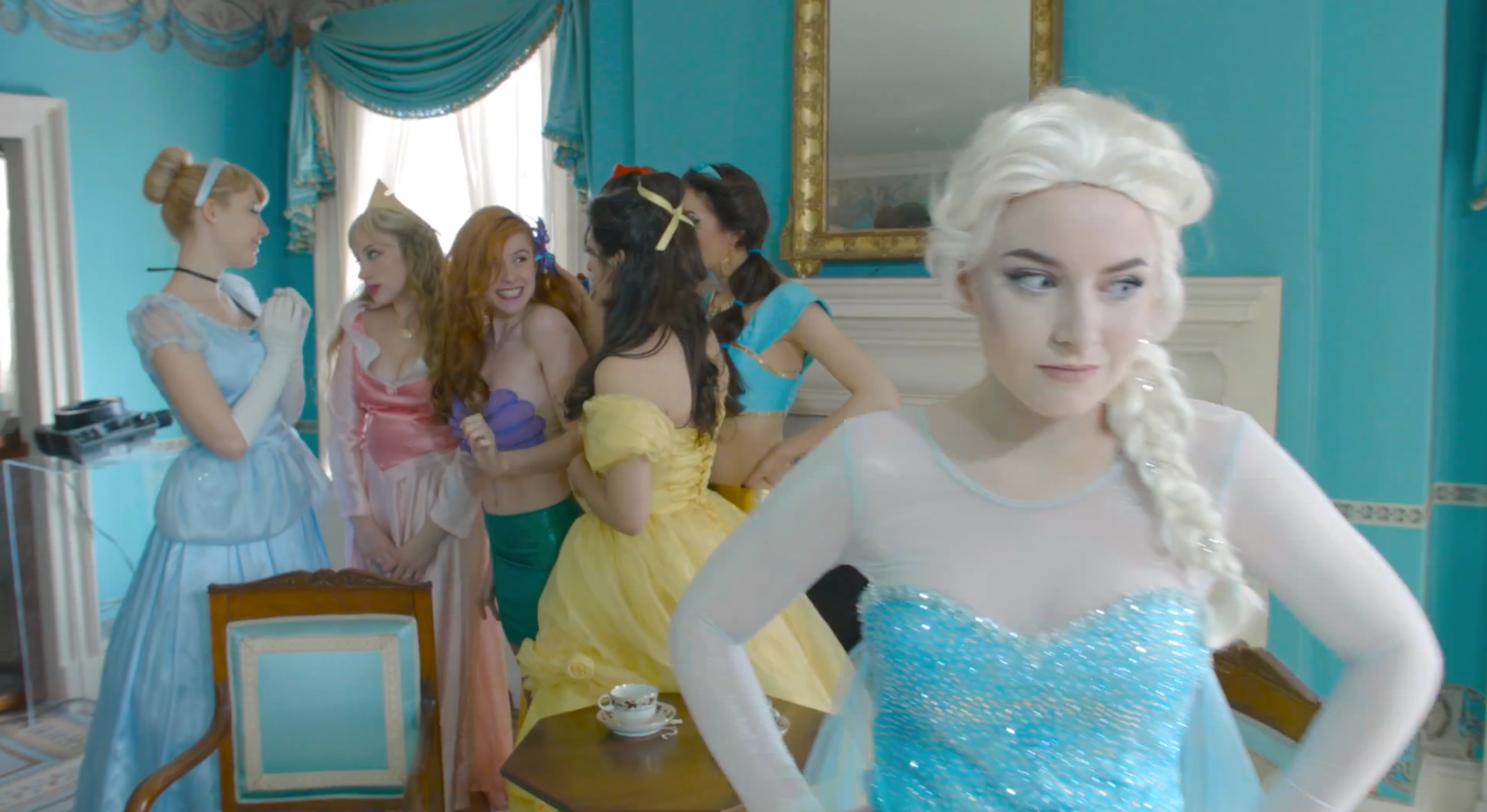 Watch ‘Frozen’ Queen Elsa Convince Disney Princesses They Don’t Need A