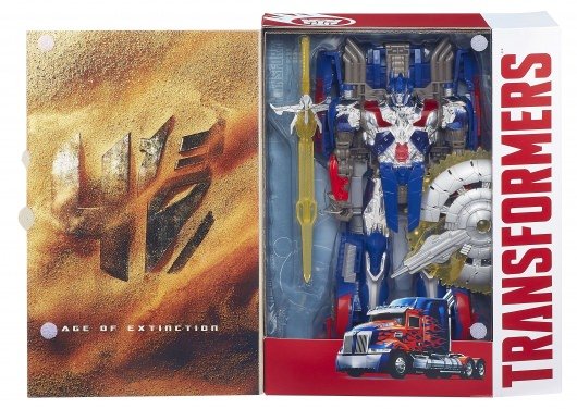 Transformers: Age of Extinction: Optimus Prime First Edition, open package