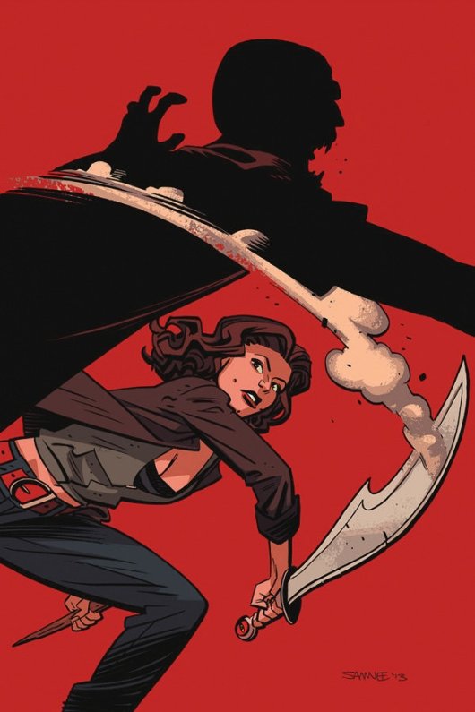 Angel and Faith, Season 10 #1 cover by Chris Samnee