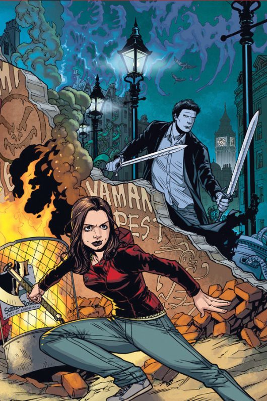 Angel and Faith, Season 10 #1 cover by Rebekah Isaacs