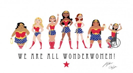 We Are All Wonderwomen print by Catherine and Sarah Satrun