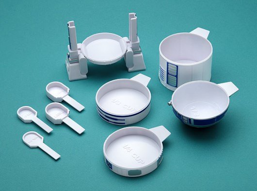 Star Wars R2-D2 Measuring Cup Set disassembled