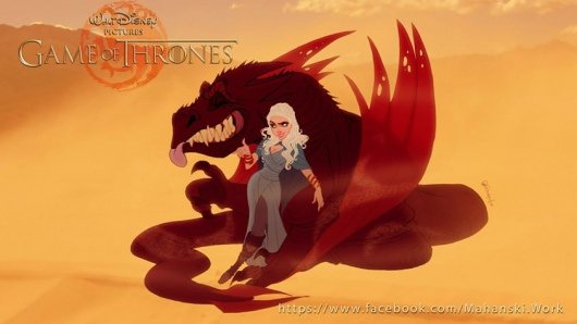 Game of Thrones by Disney -- Daenerys Targaryen and Drogon