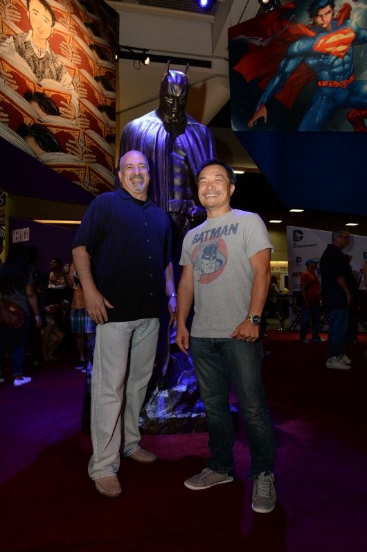 SDCC 2014 Batman display Dan DiDio and Jim Lee