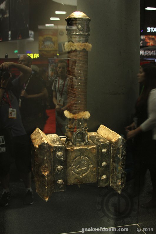 SDCC 2014 Legendary booth Warcraft Doomhammer movie prop