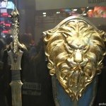 SDCC 2014 Legendary booth Warcraft Dragon Sword and Lion Shield movie props