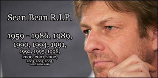 Sean Bean RIP character death years