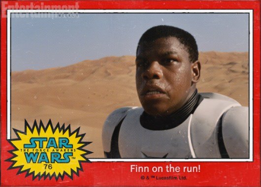 Star Wars: The Force Awakens Finn trading card