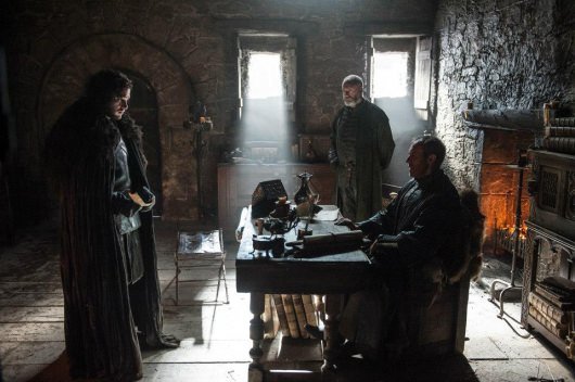 Game Of Thrones Season 5 Kit Harington as Jon Snow, Stephen Dillane as Stannis Baratheon and Liam Cunningham as Davos Seaworth
