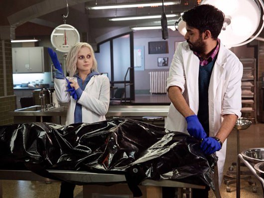 The CW iZombie Rose McIver as Olivia Liv Moore and Rahul Kohli as Dr. Ravi Chakrabarti