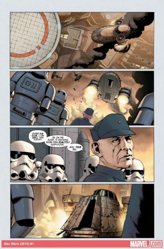 Star Wars #1 preview page 1 by John Cassaday (2015) Marvel Comics