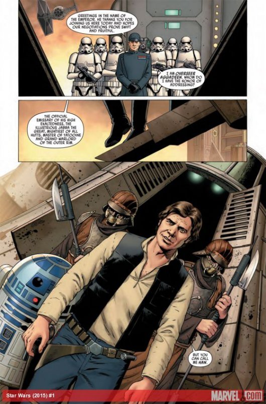Star Wars #1 preview page 3 by John Cassaday (2015) Marvel Comics