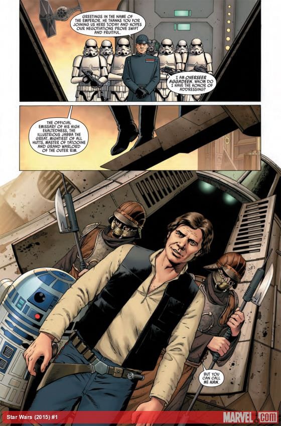 Star Wars #1 preview page 3 by John Cassaday (2015) Marvel 