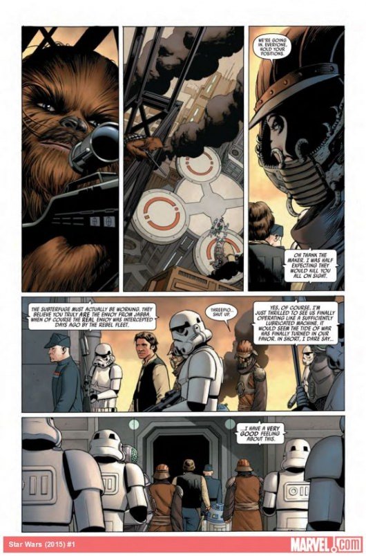 Star Wars #1 preview page 4 by John Cassaday (2015) Marvel Comics