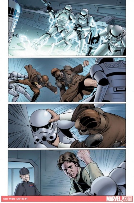 Star Wars #1 John Cassaday sketchbook 01 sample (2015) Marvel Comics