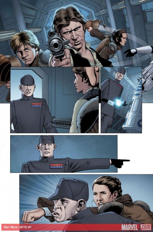 Star Wars #1 John Cassaday sketchbook 02 sample (2015) Marvel Comics