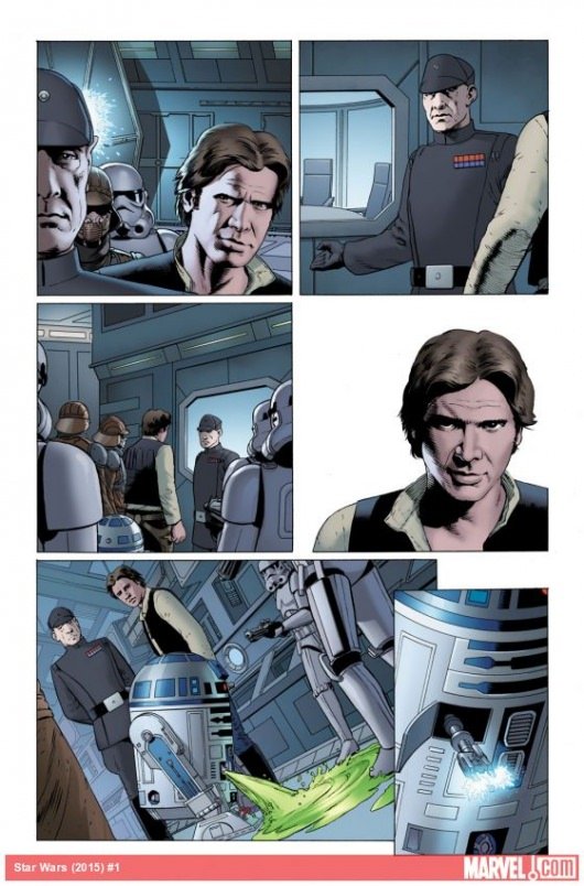 Star Wars #1 John Cassaday sketchbook 03 sample (2015) Marvel Comics