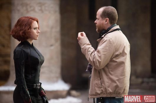 Scarlett Johansson and Joss Whedon On Avengers: Age of Ultron Set