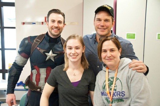 Chris Pratt and Chris Evans Captain America Seattle Children's Hospital