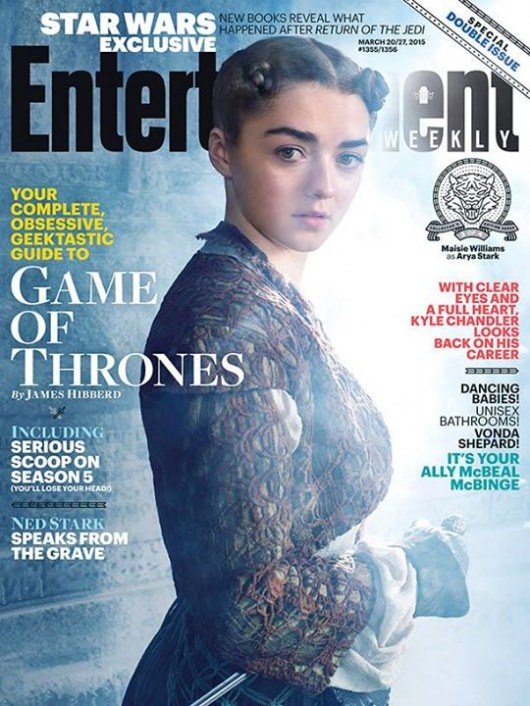 Game Of Thrones Season 5 EW cover Arya Stark