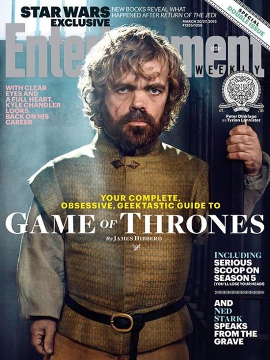 Game Of Thrones Season 5 EW cover Tyrion Lannister