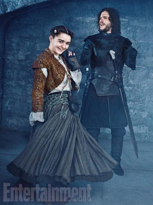 Game Of Thrones Season 5 Maisie Williams and Kit Harington EW