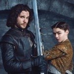 Game Of Thrones Season 5 Maisie Williams and Kit Harington EW