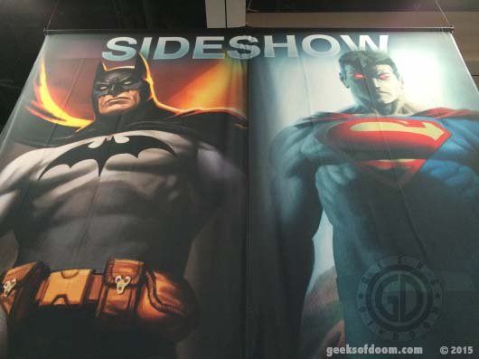 SDCC 2015 Preview Night Sideshow Booth Batman Superman
