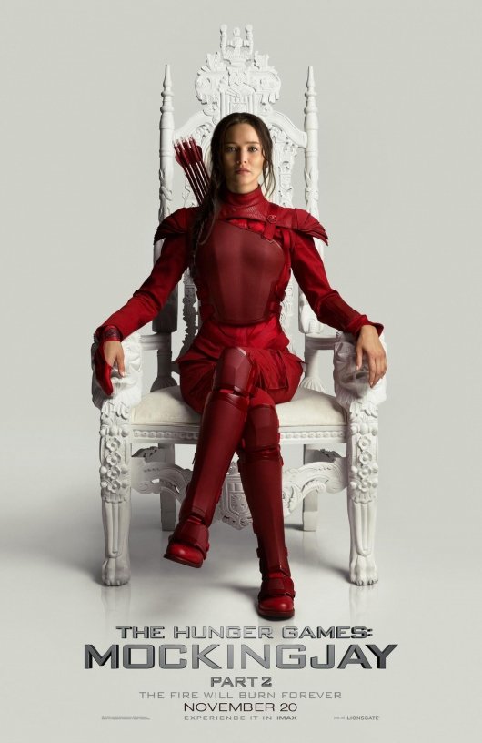 The Hunger Games: Mockingjay Part 2 Katniss in red Poster