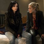 Krysten Ritter and Rachael Taylor in Jessica Jones