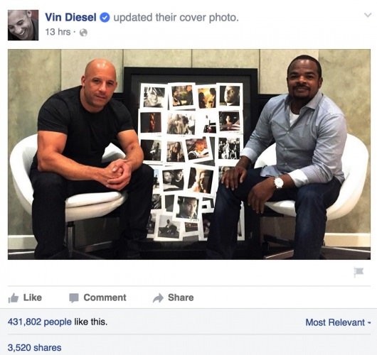 Vin Diesel and F Gary Gray Furious 8