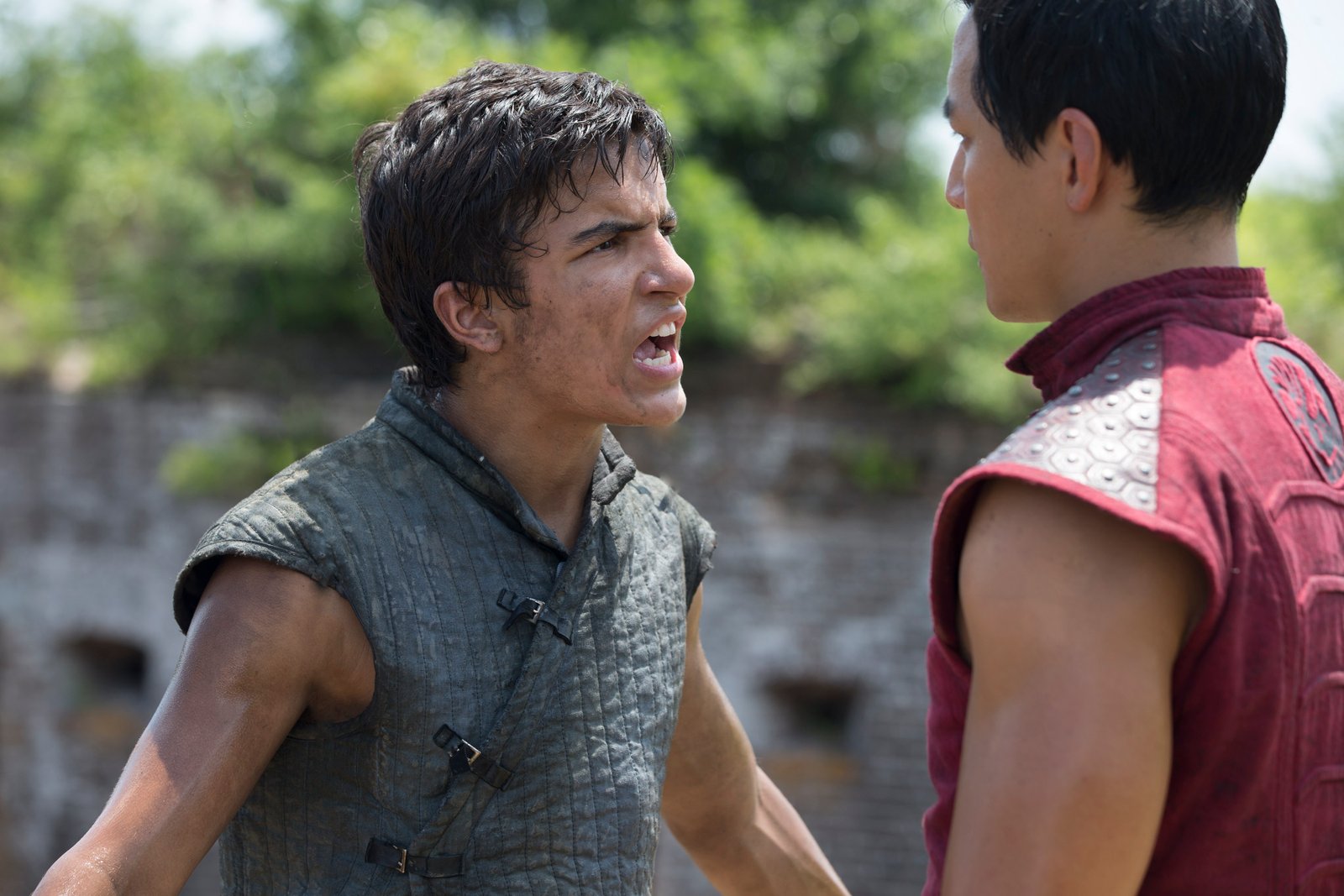 Aramis Knight as M.K. and Daniel Wu as Sunny - Into the Badlands