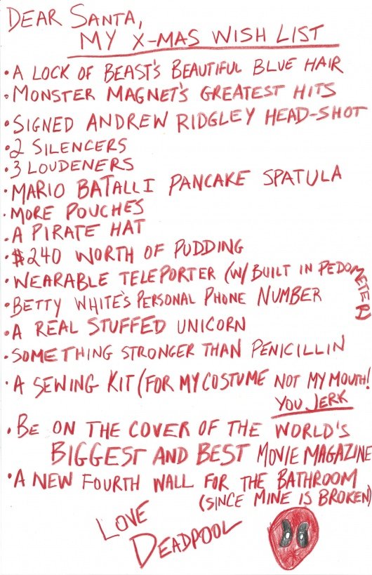 Deadpool X-Mas Wish List