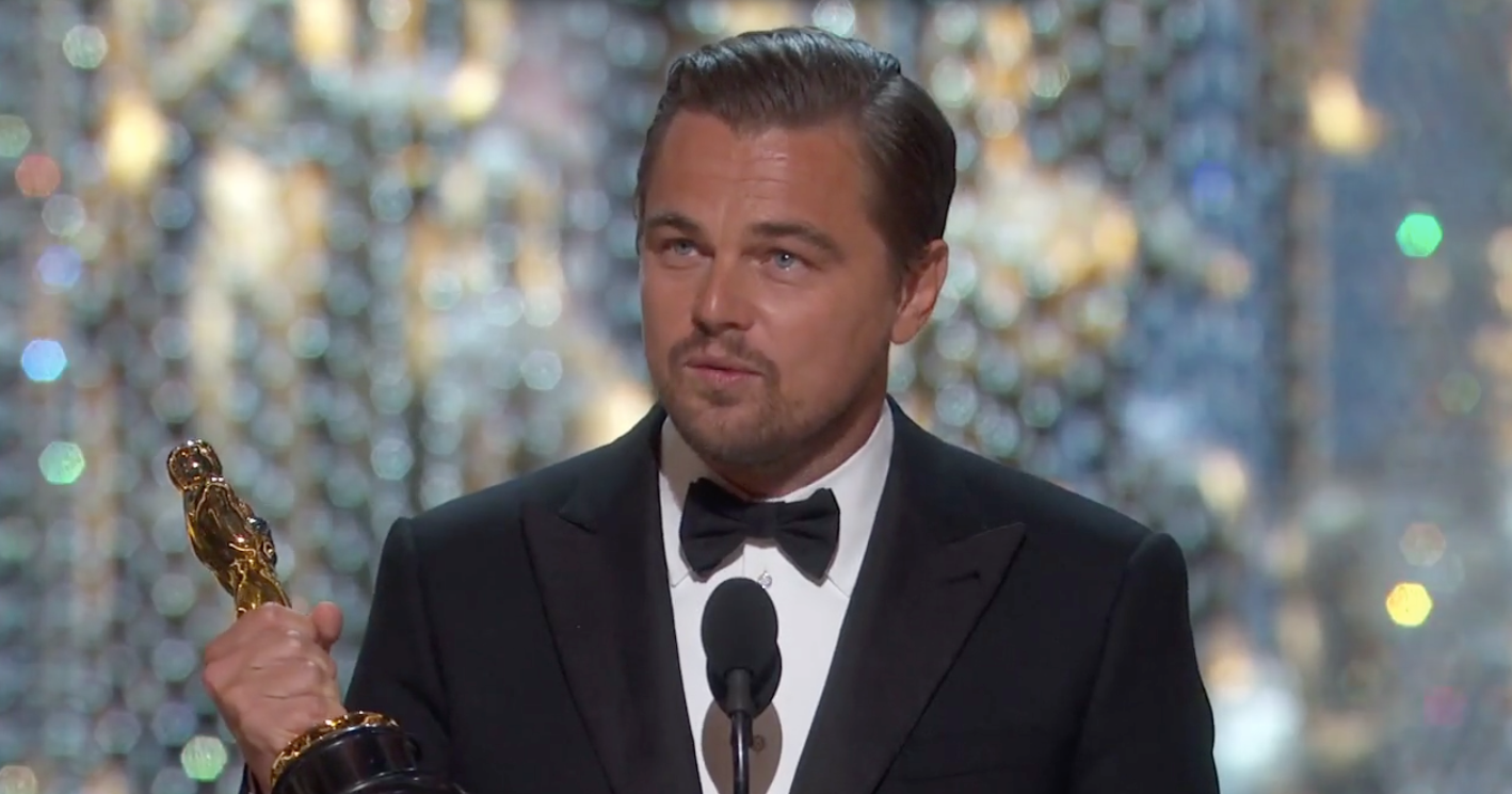 Leonardo Dicaprio Oscars 2016 Win 