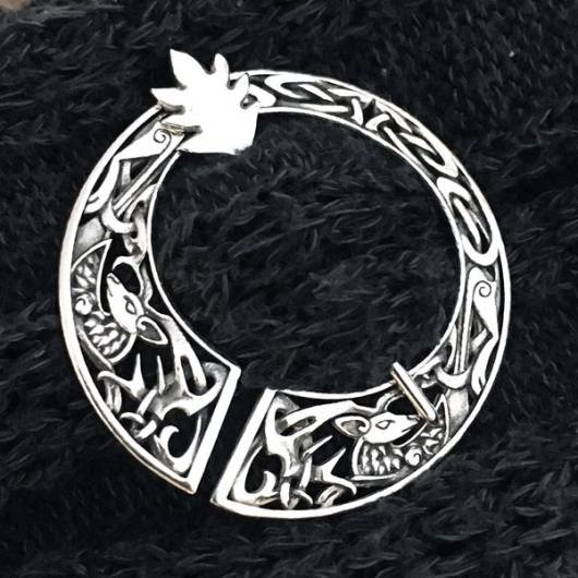 Web Stag Brooch